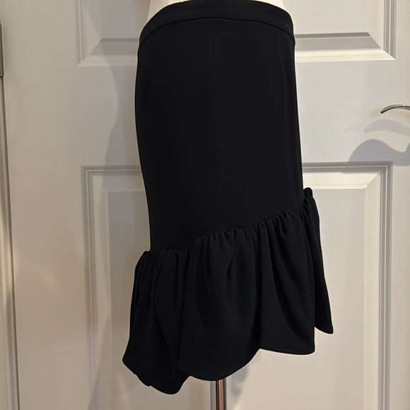 Balenciaga Black Mini Cocktail Skirt with Ruffles - Picture 3 of 13